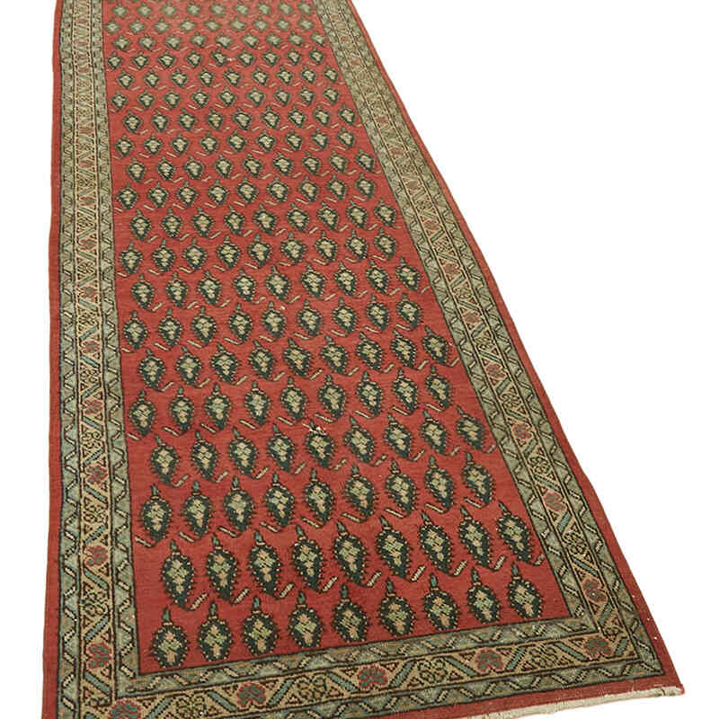 Corredora Anudada a Mano Oriental Vintage - 86 cm x 336 cm - K0082292