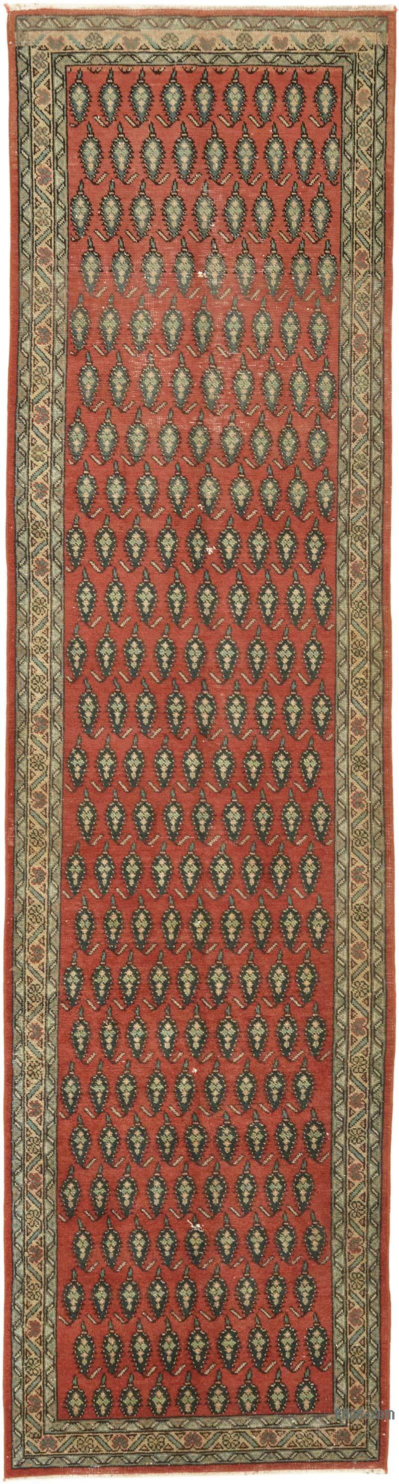 Corredora Anudada a Mano Oriental Vintage - 86 cm x 336 cm - K0082292