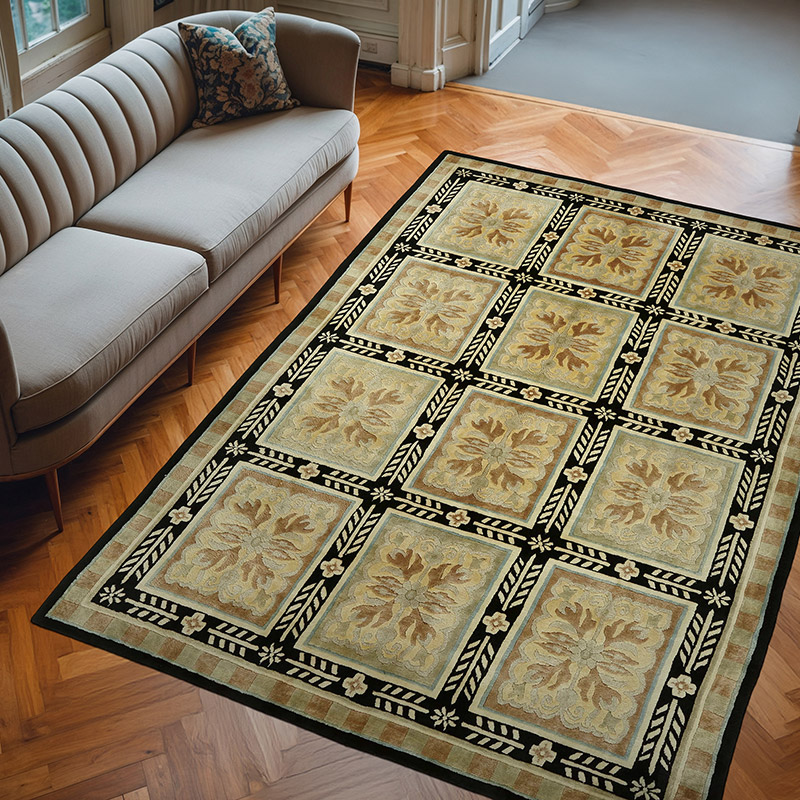 New Hand-Knotted Wool Oushak Rug - K0082334