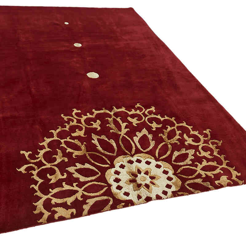 New Hand-Knotted Wool Oushak Rug - K0082335