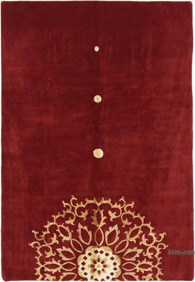 New Hand-Knotted Wool Oushak Rug