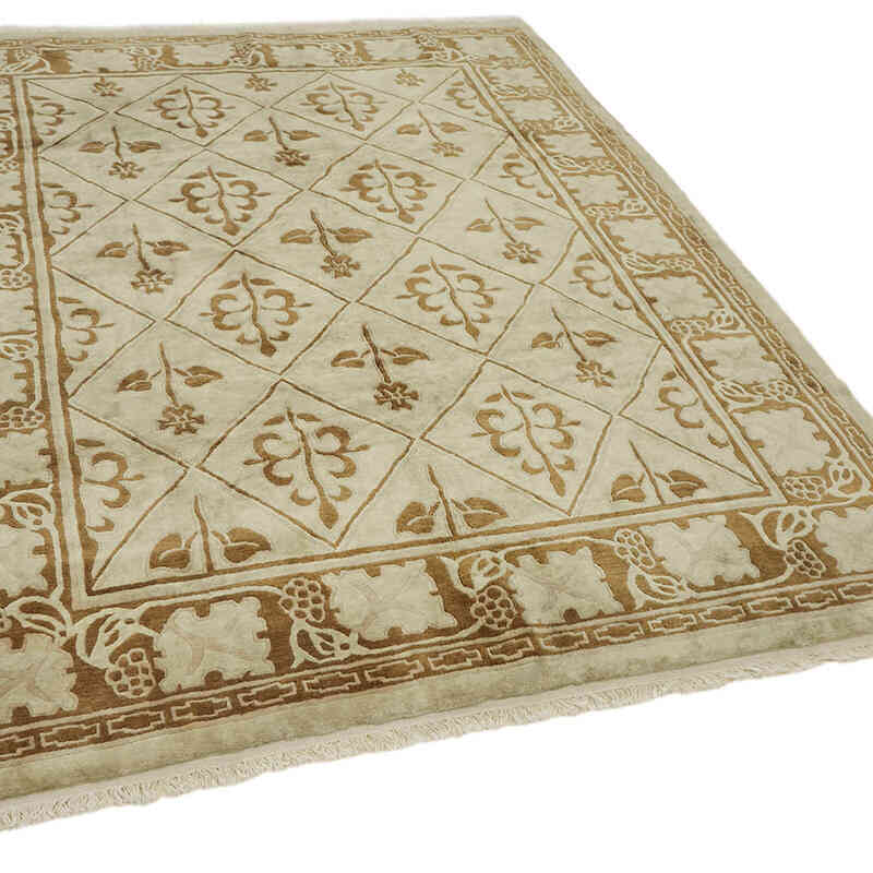 New Hand-Knotted Wool Oushak Rug - K0082348