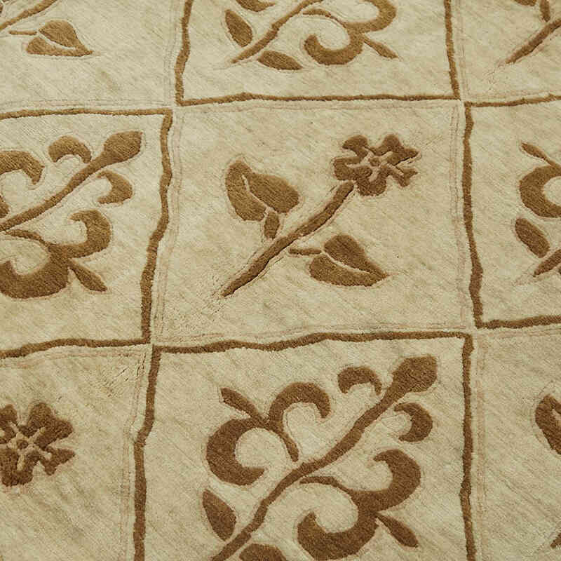 New Hand-Knotted Wool Oushak Rug - K0082348