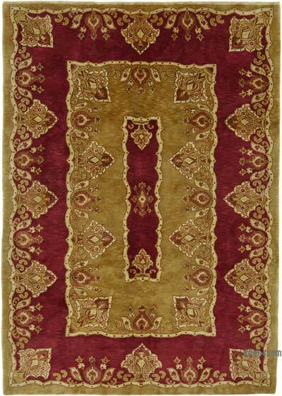 New Hand-Knotted Wool Oushak Rug