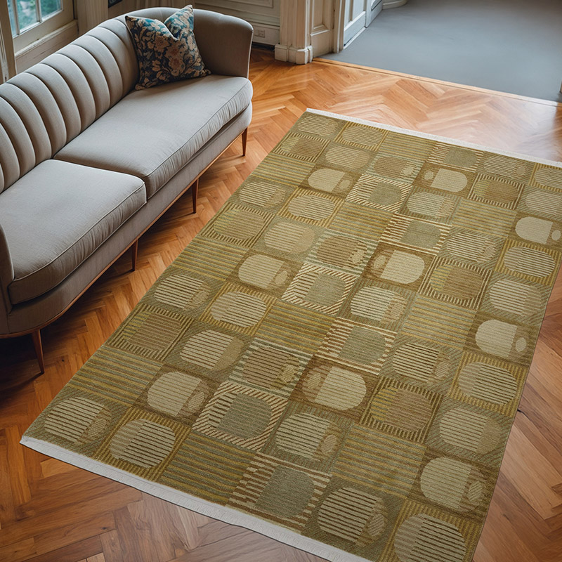 New Contemporary Hand-Knotted Rug - K0082359