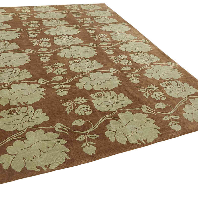 New Hand-Knotted Wool Oushak Rug - K0082401