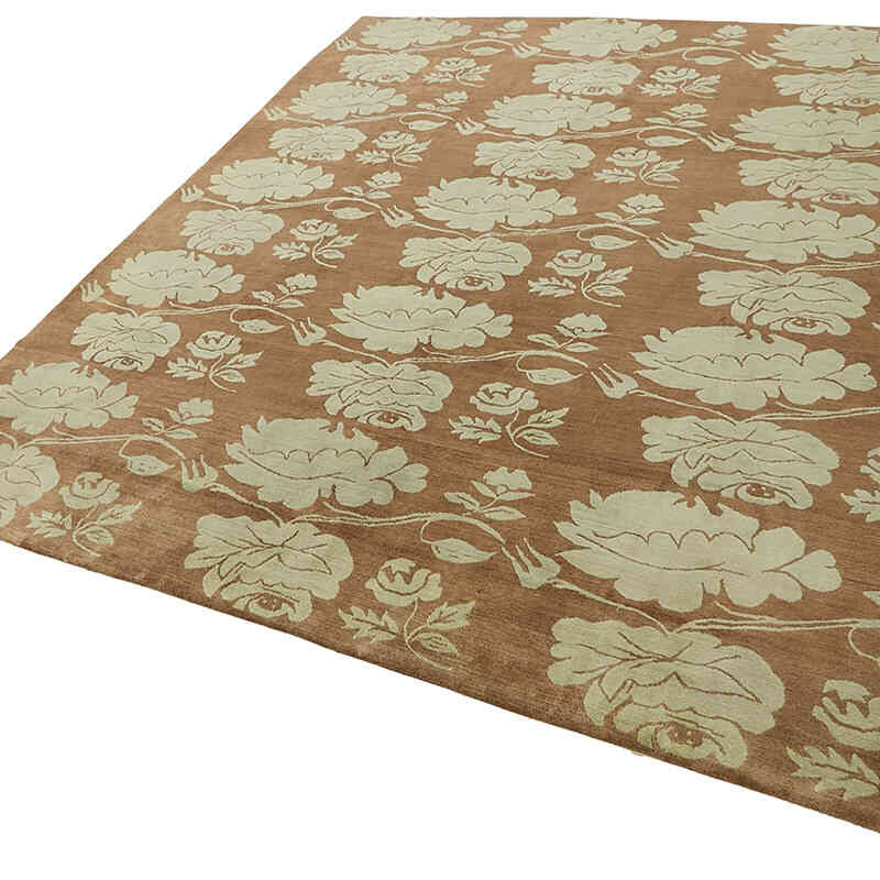 New Hand-Knotted Wool Oushak Rug - K0082401