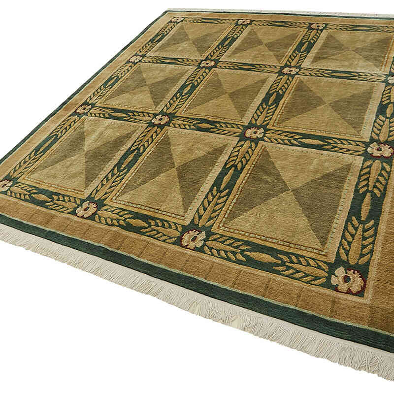 New Hand-Knotted Wool Oushak Rug - K0082412