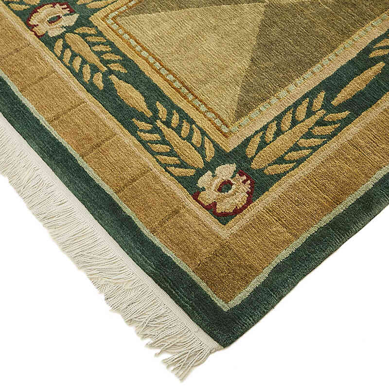 New Hand-Knotted Wool Oushak Rug - K0082412