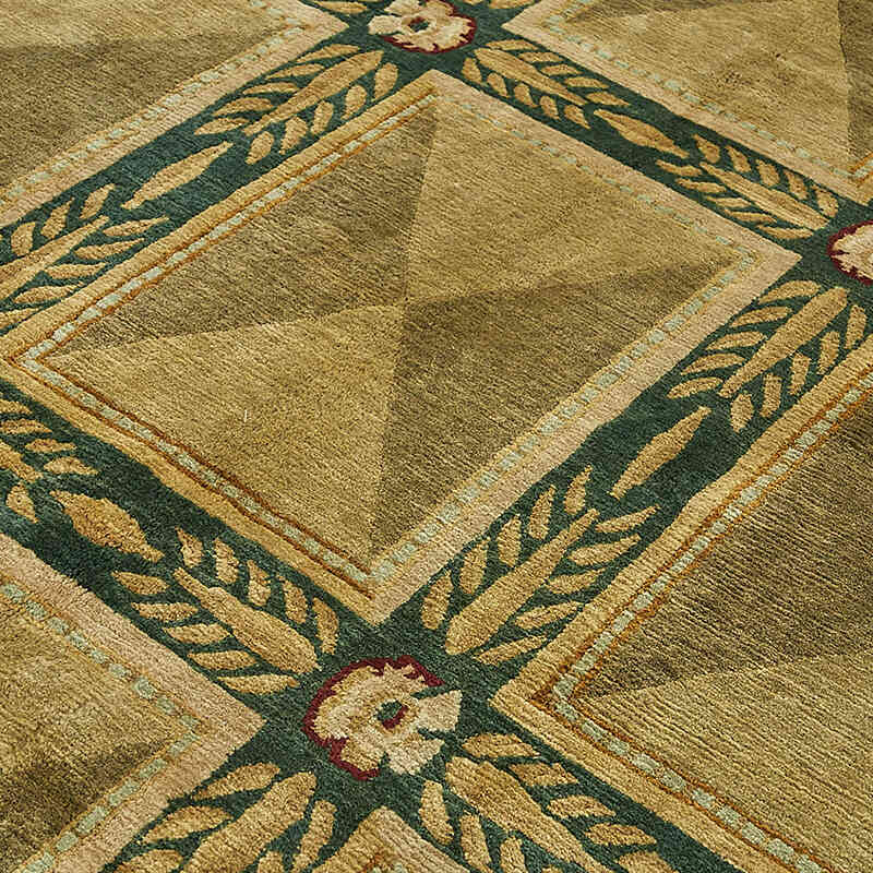 New Hand-Knotted Wool Oushak Rug - K0082412