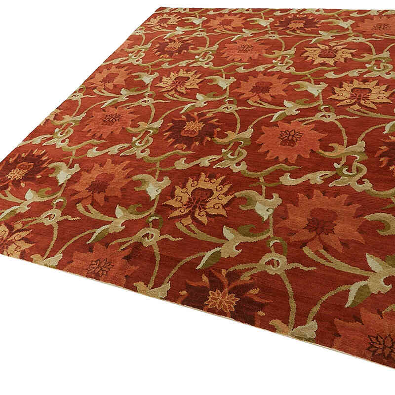 New Hand-Knotted Wool Oushak Rug - K0082413
