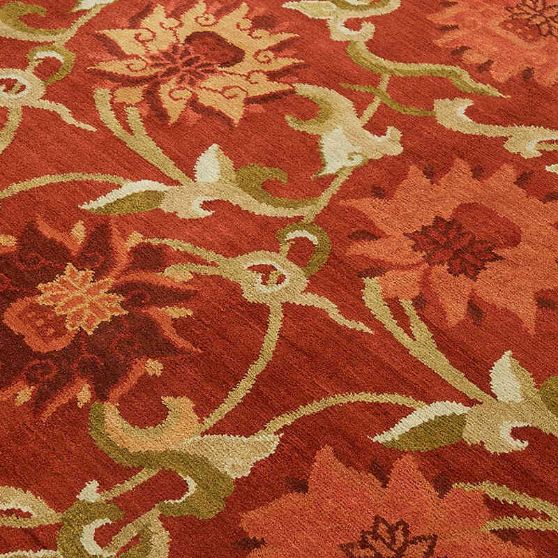 New Hand-Knotted Wool Oushak Rug - K0082413