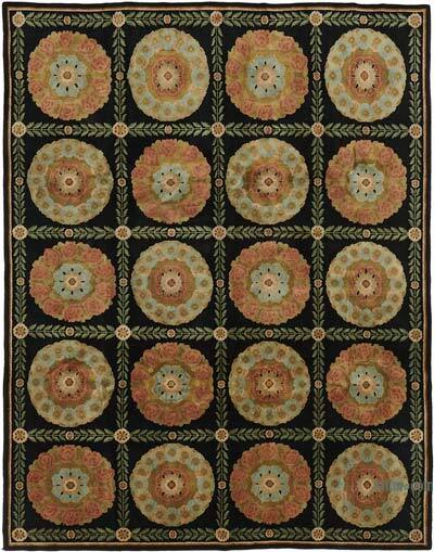 New Hand-Knotted Wool Oushak Rug