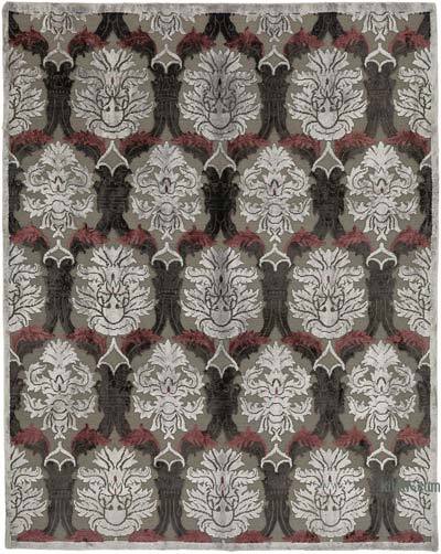 New Hand-Knotted Wool Oushak Rug
