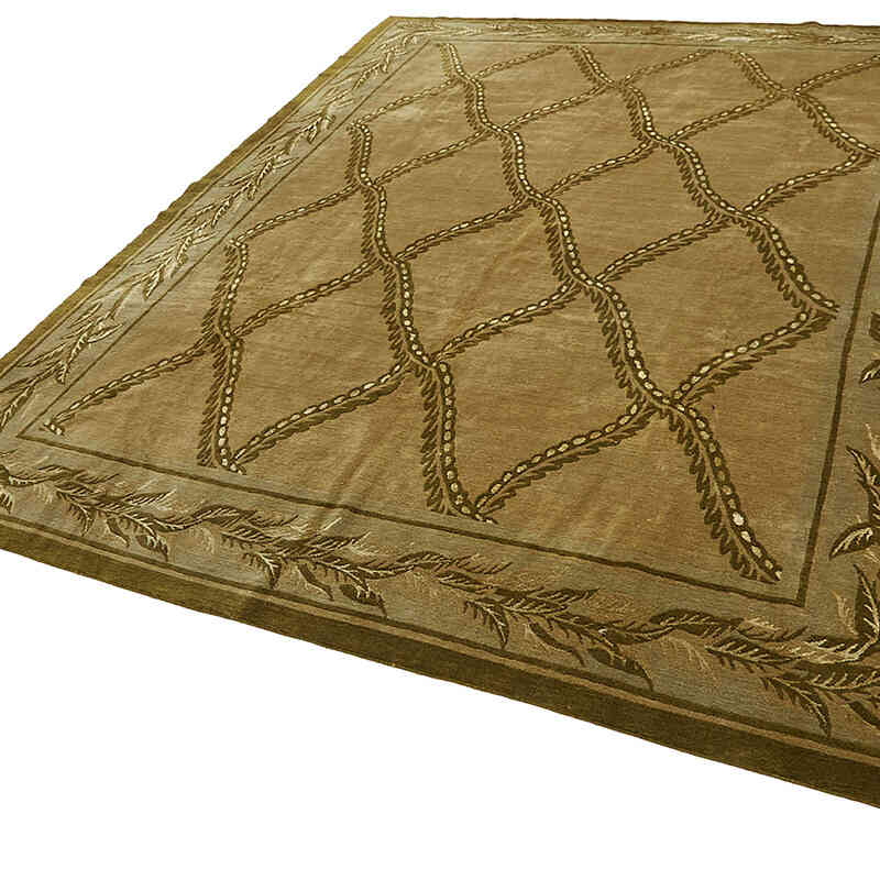 New Hand-Knotted Wool Oushak Rug - K0082432