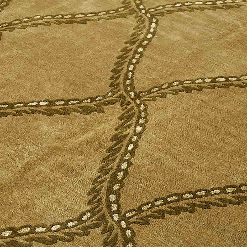 New Hand-Knotted Wool Oushak Rug - K0082432