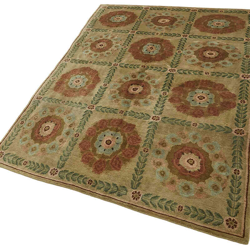 Nueva Alfombra Oushak Tejida a Mano - K0082444