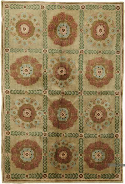 New Hand-Knotted Wool Oushak Rug