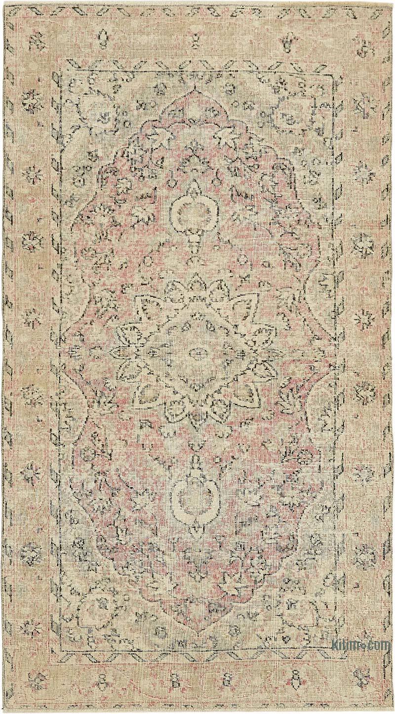 Alfombra Vintage Turca Anudada a Mano - 115 cm x 204 cm - K0082614