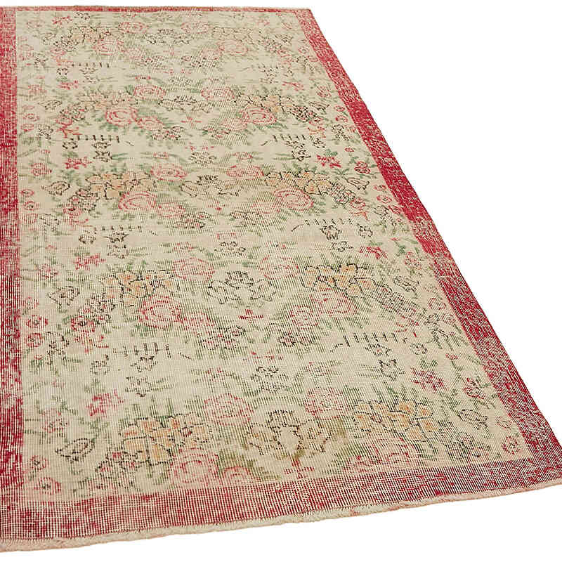 Alfombra Vintage Turca Anudada a Mano - 106 cm x 194 cm - K0082621