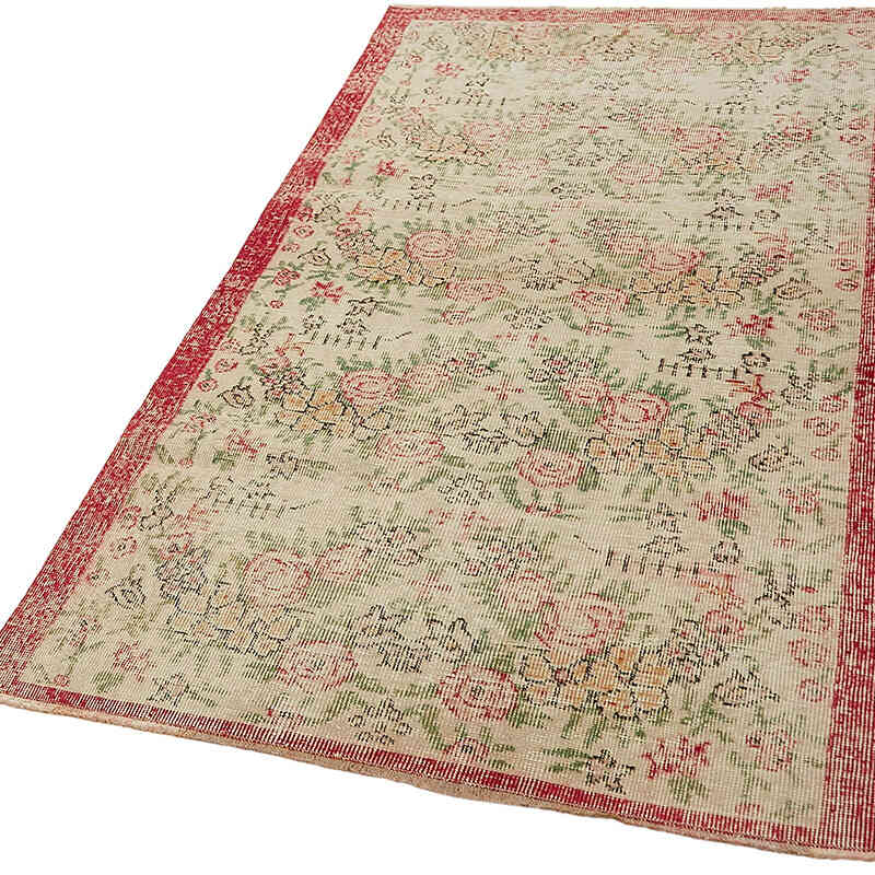 Alfombra Vintage Turca Anudada a Mano - 106 cm x 194 cm - K0082621