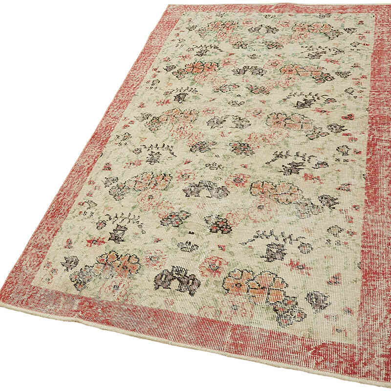 El Dokuma Vintage Halı - 109 cm x 188 cm - K0082627