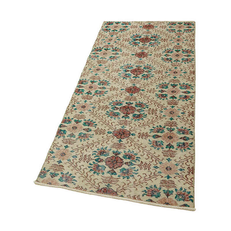 Vintage Turkish Hand-Knotted Rug - 2' 9" x 6'  (33" x 72") - K0082634