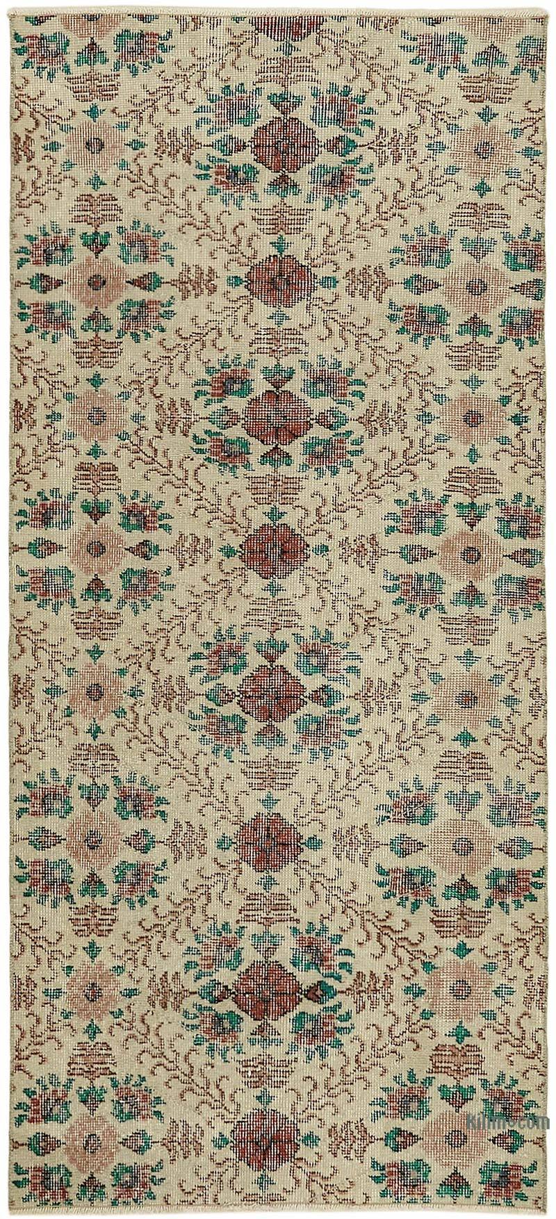 Vintage Turkish Hand-Knotted Rug - 2' 9" x 6'  (33" x 72") - K0082634