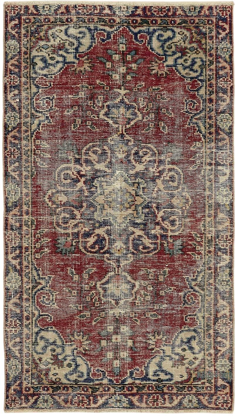 Vintage Turkish Hand-Knotted Rug - 2' 10" x 4' 11" (34" x 59") - K0082636