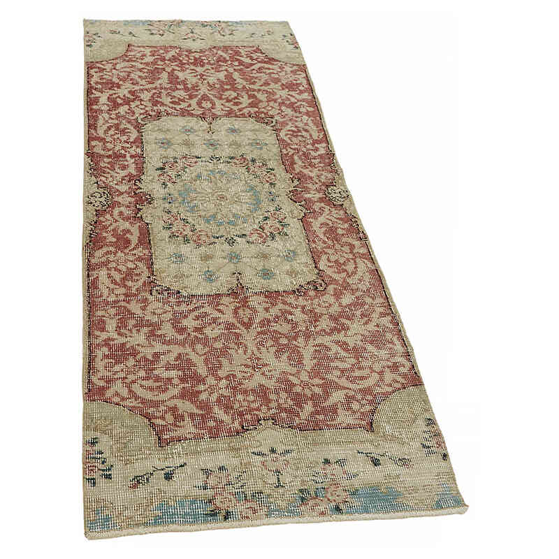 Vintage Turkish Hand-Knotted Rug - 2' 4" x 6' 6" (28" x 78") - K0082642