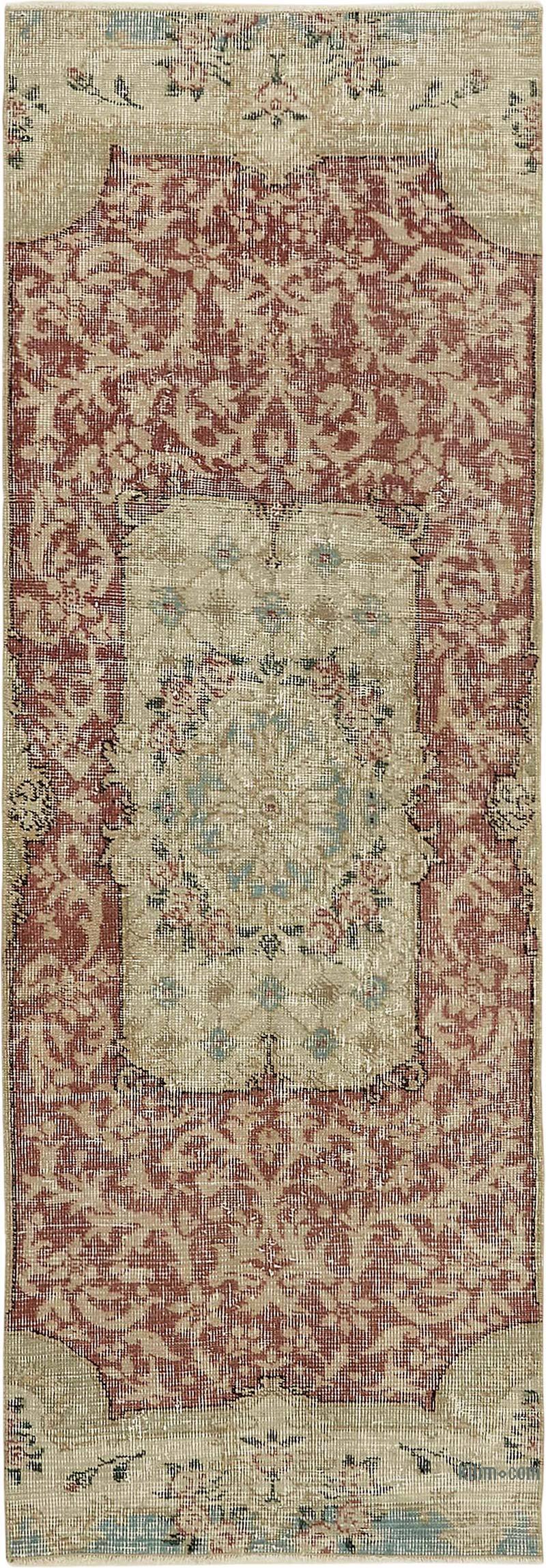 Vintage Turkish Hand-Knotted Rug - 2' 4" x 6' 6" (28" x 78") - K0082642