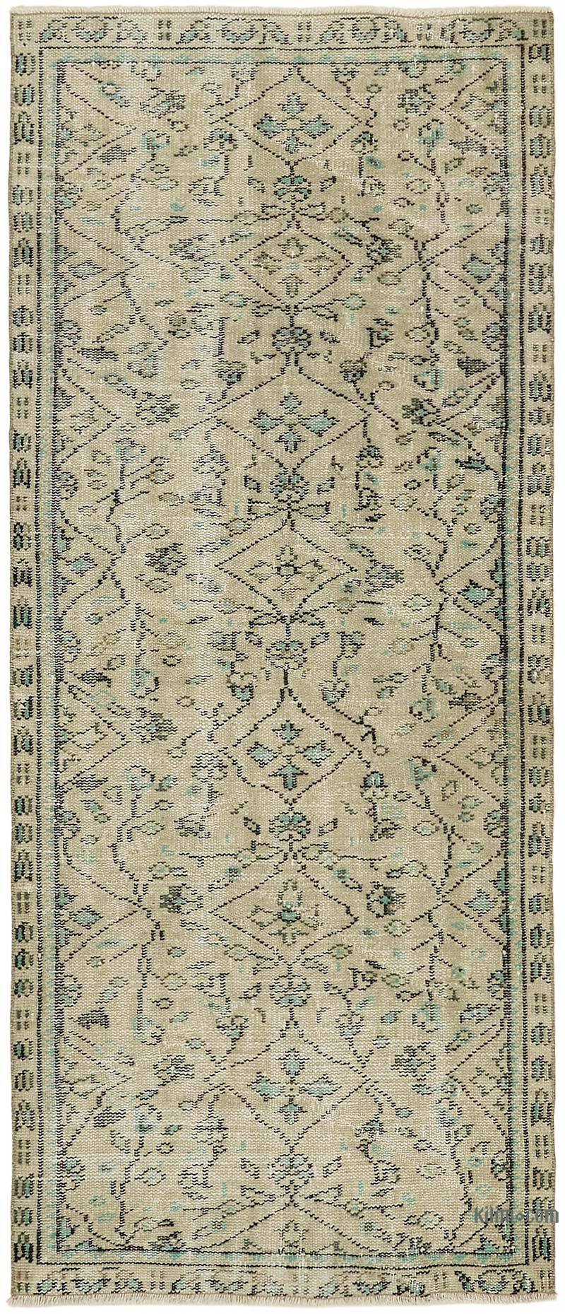 Vintage Turkish Hand-Knotted Rug - 2' 11" x 6' 9" (35" x 81") - K0082654