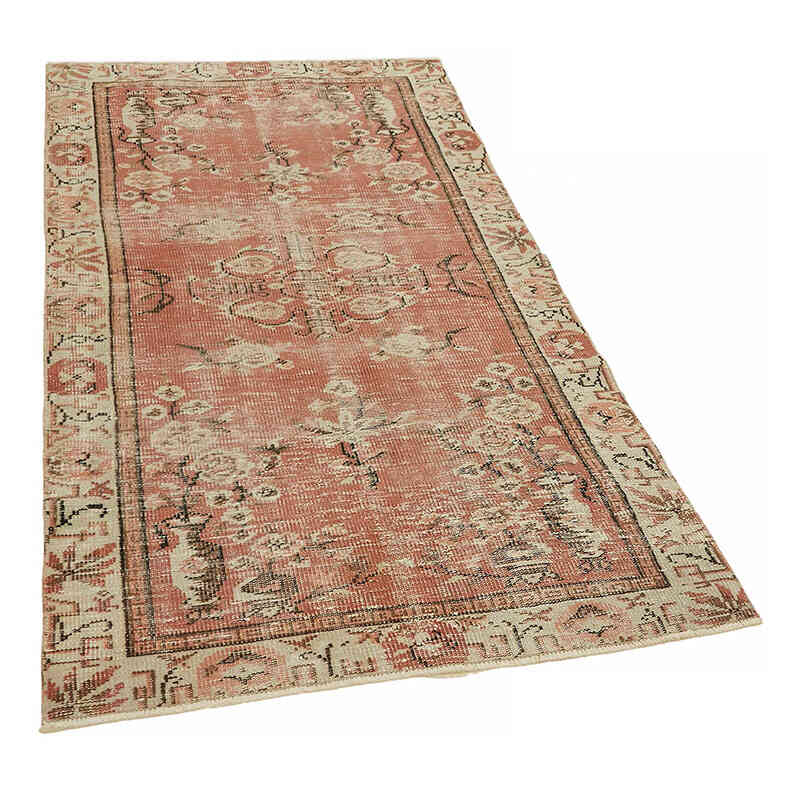 Alfombra Vintage Turca Anudada a Mano - 106 cm x 189 cm - K0082667
