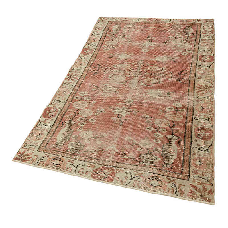 Alfombra Vintage Turca Anudada a Mano - 106 cm x 189 cm - K0082667