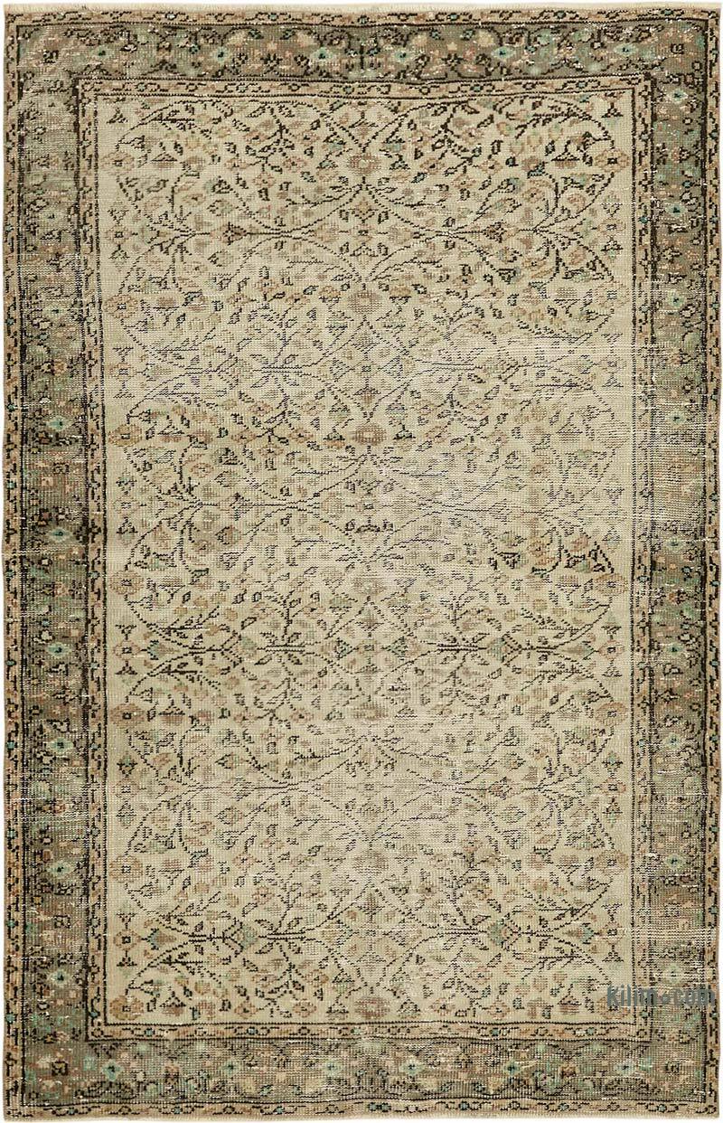 Vintage Turkish Hand-Knotted Rug - 4' 6" x 7'  (54" x 84") - K0082670