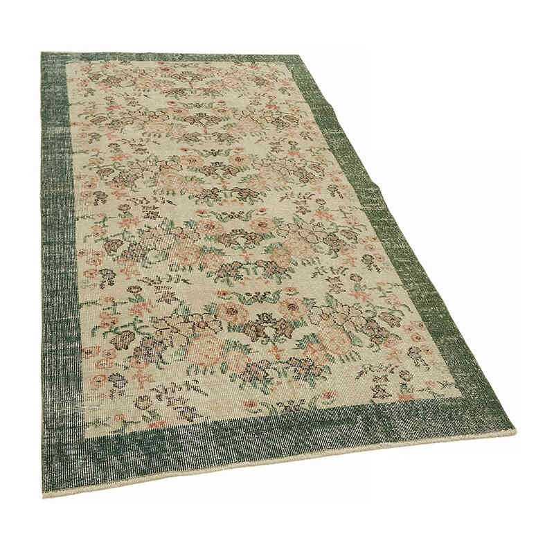 Alfombra Vintage Turca Anudada a Mano - 113 cm x 199 cm - K0082671