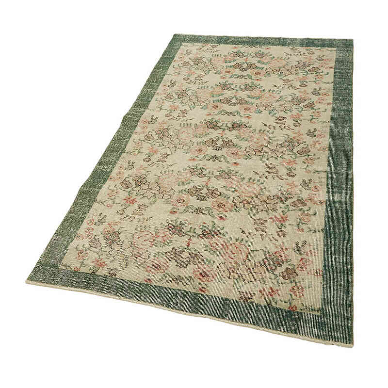 Alfombra Vintage Turca Anudada a Mano - 113 cm x 199 cm - K0082671