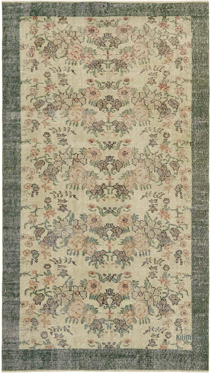 Alfombra Vintage Turca Anudada a Mano - 113 cm x 199 cm - K0082671