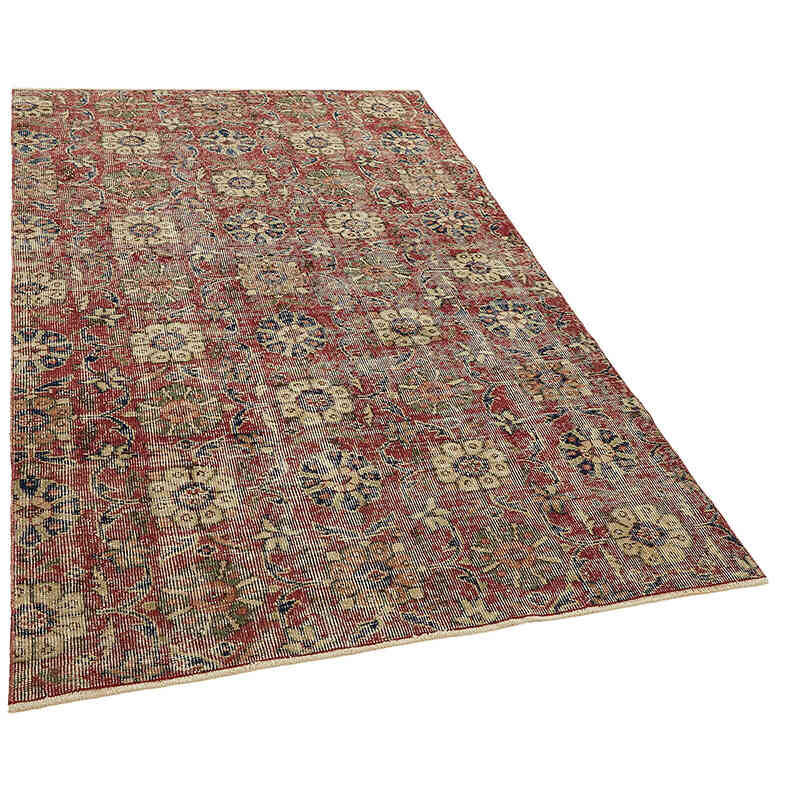 Alfombra Vintage Turca Anudada a Mano - 128 cm x 205 cm - K0082677