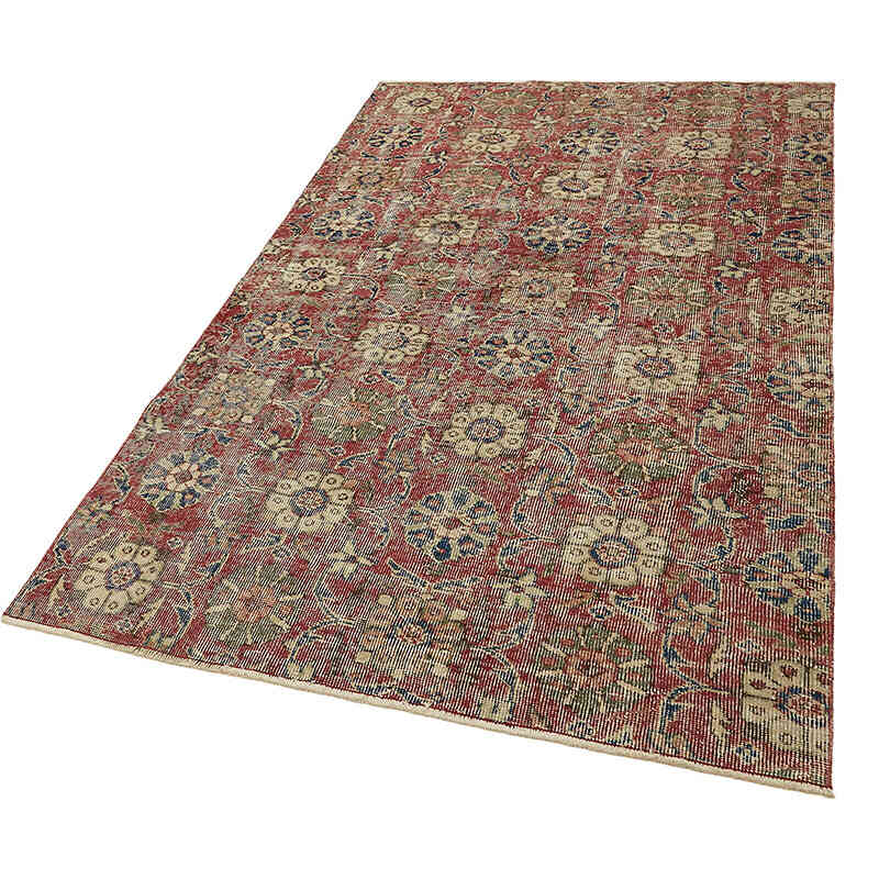 Alfombra Vintage Turca Anudada a Mano - 128 cm x 205 cm - K0082677