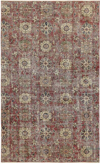 Alfombra Vintage Turca Anudada a Mano - 128 cm x 205 cm