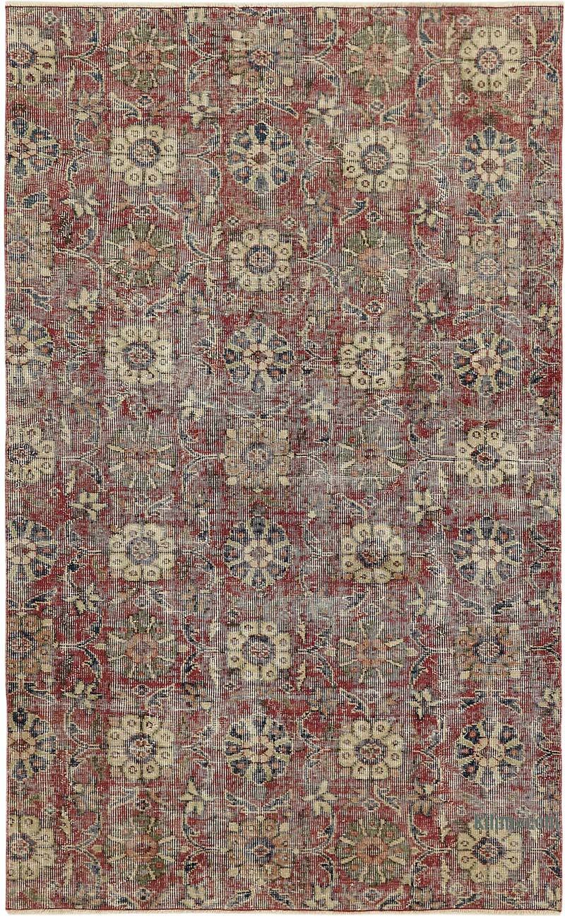 Alfombra Vintage Turca Anudada a Mano - 128 cm x 205 cm - K0082677