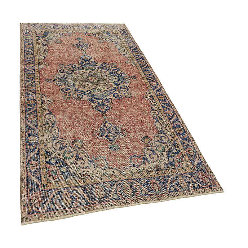 Alfombra Vintage Turca Anudada a Mano - 112 cm x 216 cm - K0082681