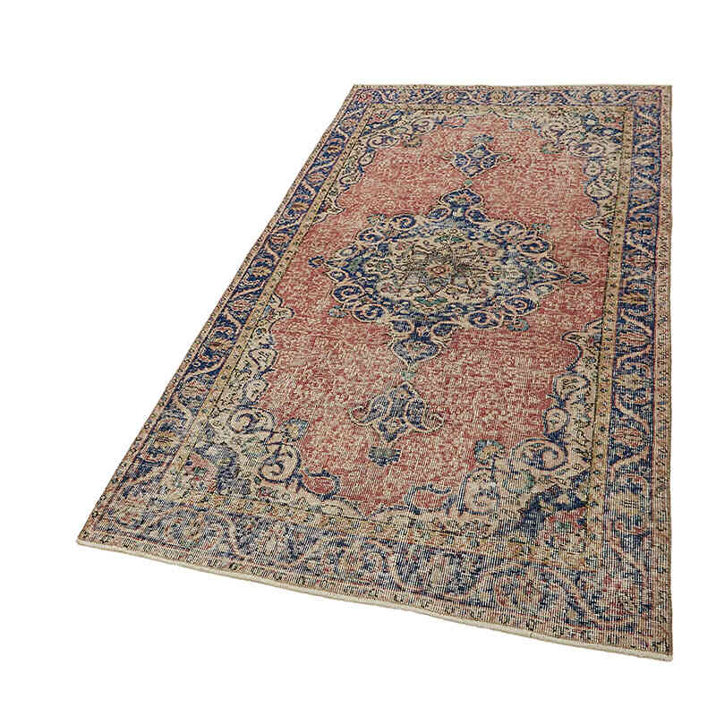 Alfombra Vintage Turca Anudada a Mano - 112 cm x 216 cm - K0082681