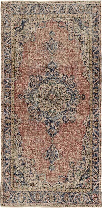 Vintage Turkish Hand-Knotted Rug - 3' 8" x 7' 1" (44" x 85")
