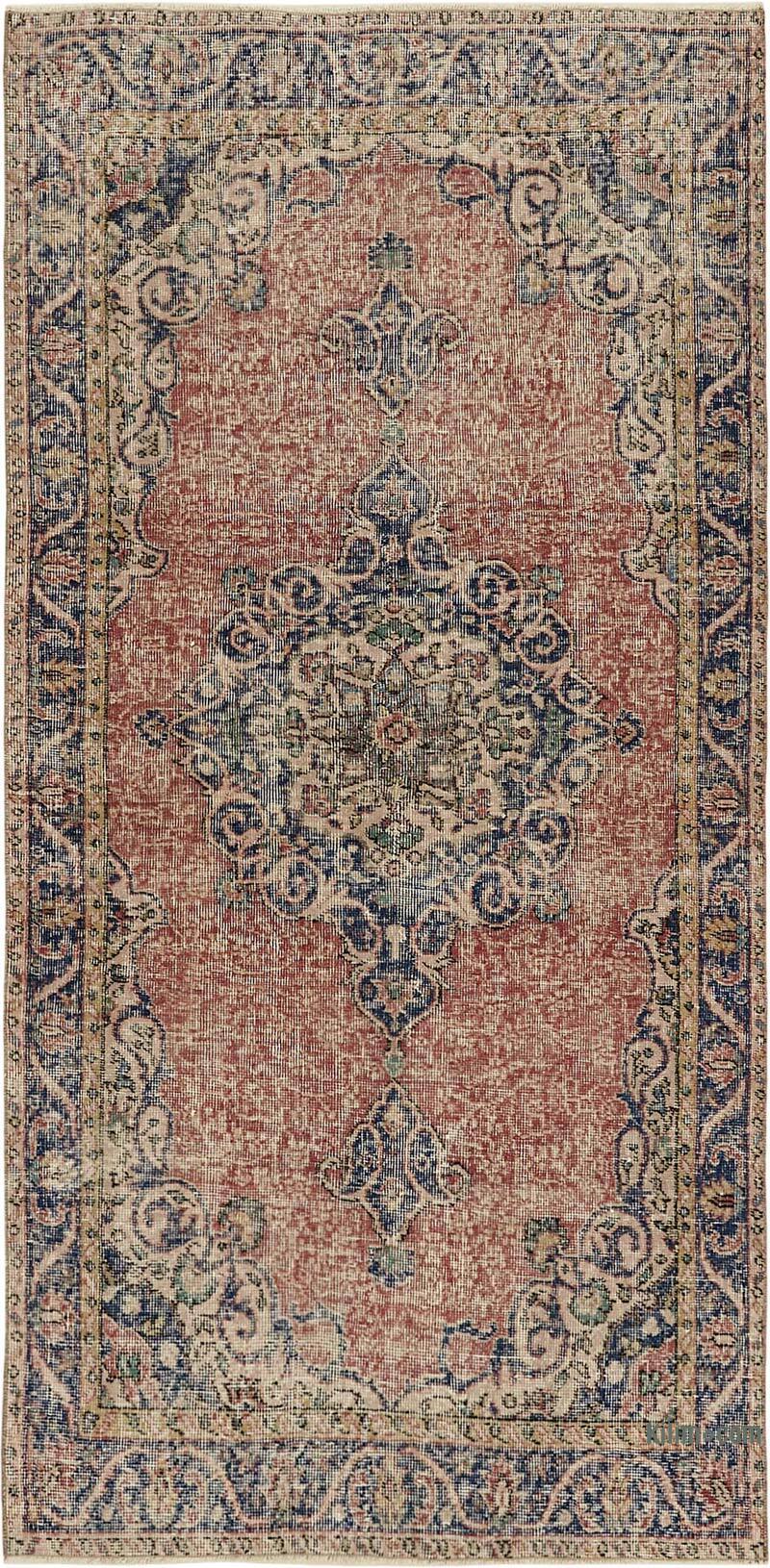 Alfombra Vintage Turca Anudada a Mano - 112 cm x 216 cm - K0082681