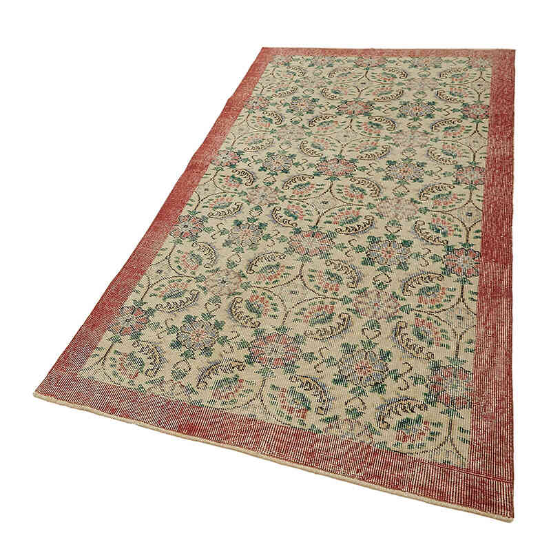 Alfombra Vintage Turca Anudada a Mano - 109 cm x 209 cm - K0082683