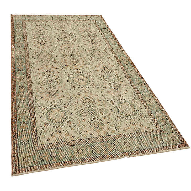 Alfombra Vintage Turca Anudada a Mano - 114 cm x 209 cm - K0082693