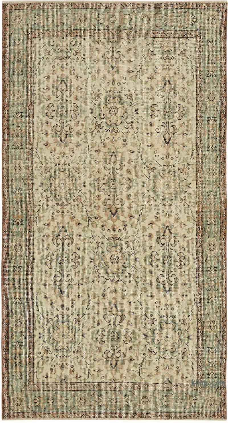 Alfombra Vintage Turca Anudada a Mano - 114 cm x 209 cm - K0082693