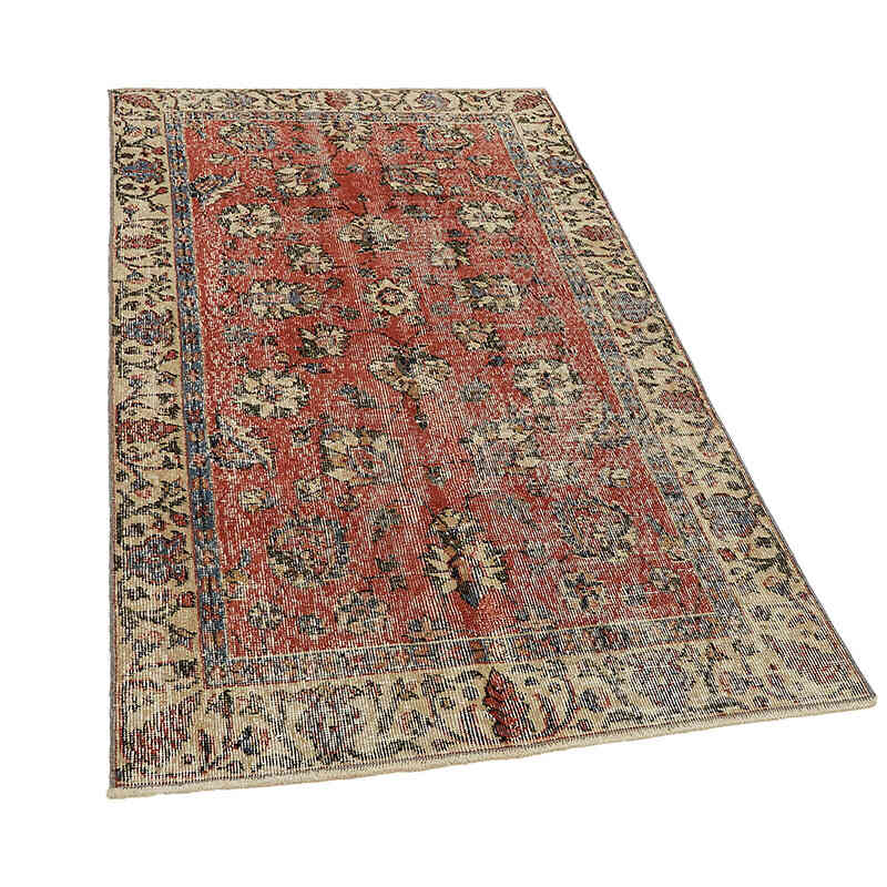 Alfombra Vintage Turca Anudada a Mano - 107 cm x 189 cm - K0082702